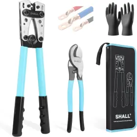 Sh139002ae Tools Battery Cable Wire Lug Crimping Tool Kit For Us Copper Lugs Awg 8-1/0 Crim