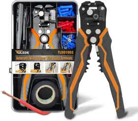 Tk310 Tulede 5 In 1 Self-adjusting Wire Stripper Kit Automatic For Awg 24-10