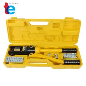 Tr19856 Turitrade 16mt Hydraulic Wire Crimper Crimping Tool Battery Cable Lug Terminal 11 Dies New