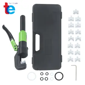Tr77414 Turitrade 6 Mt Hydraulic Wire Crimper With 8 Dies Cable Lug Terminal Crimping Tool Green