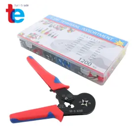 Tr77436 Turitrade Awg23-7 Self-adjustable Ratchet Wire Crimping Tool Kit Crimper Plier Set