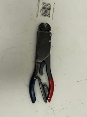 59170b Tyco Amp / Red And Blue T Head Ratchet Crimp Tool Crimper Awg 22-14