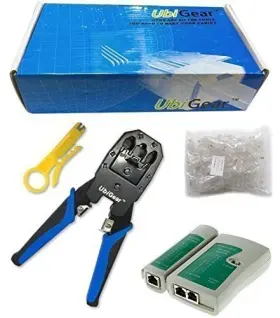 Untk002 Ubigear Network/phone Cable Tester Rj11/rj12/rj22/rj45 Crimp Crimper 100 Rj45 Ca