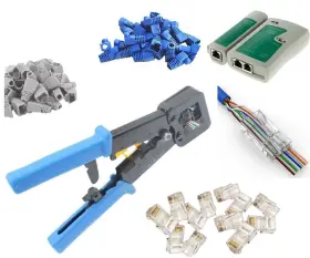 Untk007 Ubigear Professional Pass-through Network Tool Kits Network/phone Cable Tester Rj