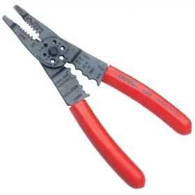Urrea 313052094065 8-1/4 Inch Wire Stripping Pliers With Terminal Crimper And Screw Cutter
