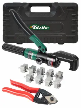 Utziko 12awg 00awg Hydraulic Crimper Tool For 1/8 Inch 3/16 Stainless Steel Cable Railing Kit Hardw