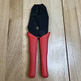 Uxcell 746453529438 Ratchet Crimper Plier Tool For Crimping Coaxial Cable Bnc Connector Red