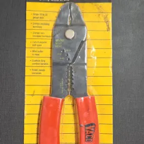 Vaco 3508 1963 Wire Stripper Crimper Cutter Pliers With Red Handle Sheath