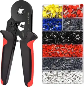 Vanow 744110527476 Ferrule Crimping Tools Wire Pliers - 1800 Pcs Ferrules With Crimpers