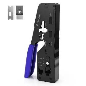 Gj671bl-1p-ca Vcelink Pass Through Rj45 Crimp Tool All-in-network Crimper For Cat6 Cat6a Cat5 C