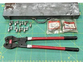 058171 Velvac Heavy-duty Terminal 22 Inch Red Handle Crimpers With Case And Extras