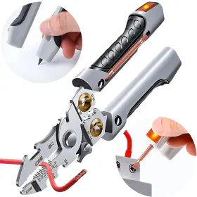 Violetfox 748521523911 21-in-1 Wire Stripper Twister With Electricity Measurement Function Pliers