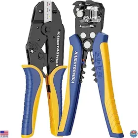 Hx1608 Visit The Haisstronica Store Automatic Wire Stripper And Crimping Tool Awg 24-10 With Ratchet
