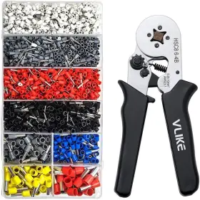 Vlike 313051965977 Ferrule Crimper Pliers Set Wire Crimping Tool Kit With 1800 Terminal Connector