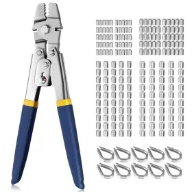Vorgt961 Vorxeon Wire Rope Crimping Swaging Tool Kit For Cable Crimps 0.1-2.2mm With 200p