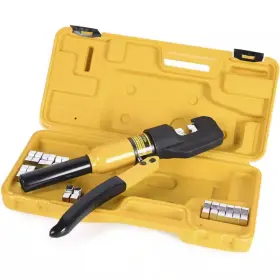 Vrbgify 313056371315 10t Hydraulic Lug Electrical Terminal Crimping Tool With 9 Pairs Of Dies 12 Awg