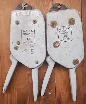 Ks15976 W.e. Co Lot Of 2 Units Hand Crimping Tool Co. L1 R-1435 0-14 6-8
