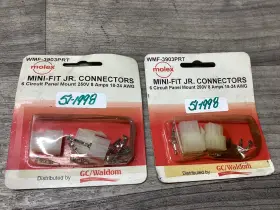 Wmf-3903prt Waldom / Molex Lot Of 2 Molex/waldom Mini-fit Jr Connectors #131n92