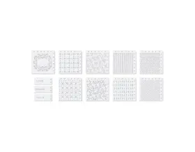 We R Memory Keepers 633356605973 0633356605973 Accessories Stamping-precision Stencils 12 Piece Multi