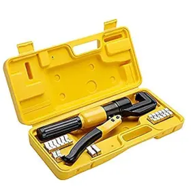 Wflnhb 941110120766 10 Ton Hydraulic Wire Battery Cable Lug Terminal Crimper Crimping Tool 9 Dies Fi