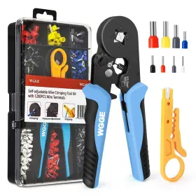 Wgge 650327851757 Ferrule Crimping Tool Kit Awg 23-7 Self-adjustable Ratchet Wire Crim