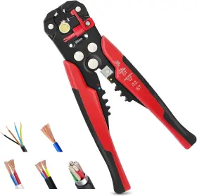 Wst-100 Wire Stripper 3 In 1 Cutter Heavy Duty Crimping Self Adjustin 10-24awg
