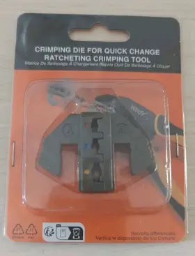 Wirefly 857409007815 Modular Crimping Die Set For 22-10 Awg Insulated Connectors - Durable Tool Steel