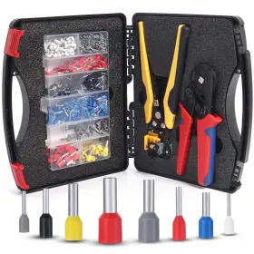 Tz-c8d2 Wmt Ferrule Crimping Tool Kit Crimper And Wire Stripper With 1200pc