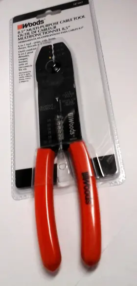 587497 Woods 6-in-1 Multipurpose Cable Tool Wire Stripper 10-22 Awg Solid