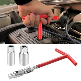 Wu-180-spsw Wuyaoyao Spark Plug Socket Wrench Set Thandle 16mm 5/8 Inch And 21mm 13/16 Installer Tool