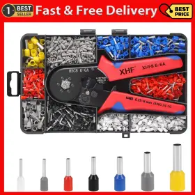 1700 Xhf 313022040047 Pcs Ferrule Crimping Tool Kit With Hexagonal Crimper Insulated