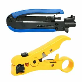 Rg11 Yaetek 711221829904 Compression Tool F Rg59 Rg6 Cable Wire Coax Coaxial Crimper Stripper Pliers