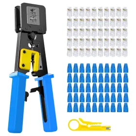 Rj12 Yangoutool 744790277241 Rj45 Crimp Tool Kit Passthrough Crimping And Crimper For Rj45/rj12 Reg
