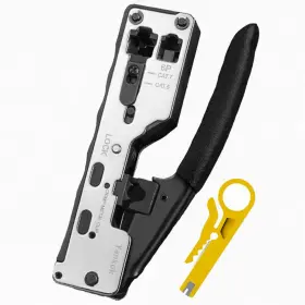8p8c Yankok 414799738730 Cat5/5e Cat6/6a Cat7 Modular Crimper Crimps Shielded And Unshielded Rj45
