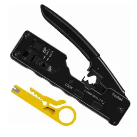 Rj11 Yankok 414799738754 Cat5 Cat6 Cat7 Modular Crimper For Shielded And Unshielded Rj45 Rj12 Net