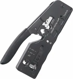 Yknt-ptc-0718bk Yankok All-in-one Pass Through Crimper Crimps Rj45 Pass-thru And Rj12 Rj11 Sta