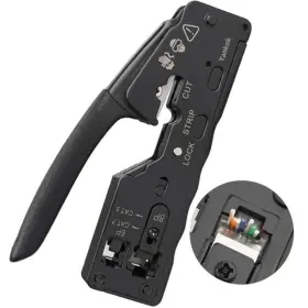 Yknt-ptc-6098bk Yankok The Ultimate Pass Thru Crimper Crimps Rj45 Through Rj12 Rj11 Re