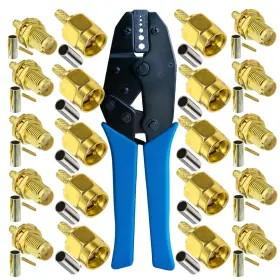 Rg174 Yeerong 705626189190 Sma Cable Crimping Tool And 10pcs Male To Female Connectors For Rg3