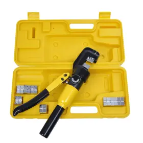 25hwc002-t10d9-01 Yescom 10 Ton Hydraulic Wire Crimper Battery Cable Lug Terminal Crimping Tool With 9 Dies