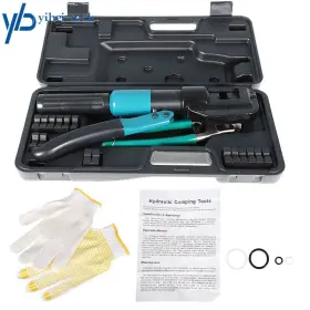 Yi165718 Yibei-tech 6 Mt Hydraulic Crimper Crimping Tool With 9 Dies Wire Battery Cable Terminal