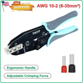 Yf-35wf Ymyp Crimping Tool For Sleeves Ferrule Terminals And Pin Cord Ends 10-2 Awg 6-35mm