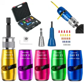 Yowikuw 735749946035 Stripper And Twister Tool Set For 6-14 Awg Gauge Drill-powered