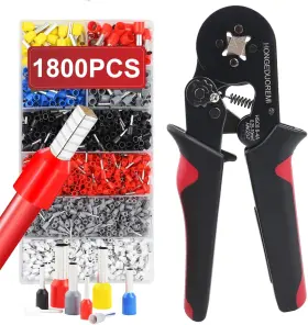 Yueqinghongyijinchukouyouxiangongsi 313109487468 Ferrule Crimping Tool Kit Wire Crimper Connectors Crimp 4 Gauge Self