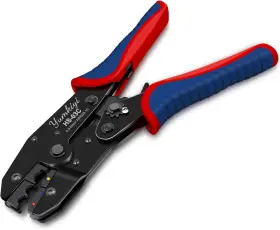Ymhs03c Yumkiyi Ratcheting Crimper Tool For Insulated Terminals 10-20 Awg - Reddish Blue