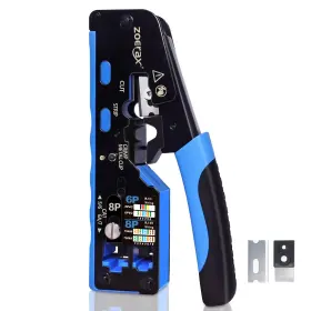 778-n1 Zoerax All-in-one Rj45 Crimp Tool With Hand-twist Screw And Wire Terminal Crimper Fo