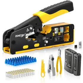 Ntb-b5-778 Zoerax Cat7 Rj45 Crimping Tool Cat 7 Cat6 Cat5 Pass Through Ethernet Kit