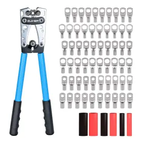 Hx-50b0000 Zuver Professional Battery Cable Crimping Tool Set - 8-1/0 Awg Lug Crimper Wi