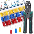 Smseace Crimping Tool With Fork Spade Connectors 246PCS, Multicolor New. Price: $27.46.