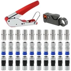 Aediko Coaxial Compression Tool Kit Cable Crimper Wire Stripper With Red New. Price: $20.08.