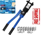 19 Packs Hydraulic Cable Lug Tool With Durable Case, 4 Awg 600 Mcm Battery New. Price: $111.39.